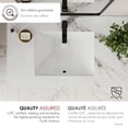 thumbnail image 3 of Stylish Undermount 20-3/4"L White Porcelain Rectangular Bathroom Sink with Pop-Up Drain P-200D, 3 of 9