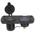 thumbnail image 2 of Car Voltmeter Charger, USB Car Charger 5V 4.2A  For Lockable Marine Pug For Cigar Lighter Plug Red,Blue, 2 of 8
