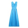 thumbnail image 5 of Ketyyh-chn99 Robes de Cocktail pour Femmes Robe d'Été Florale à Manches Mi-Longues Élégante Formelle de Soirée Cocktail Robes de Fête Robe Maxi Bleu,m, 5 of 5