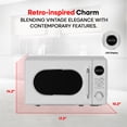 thumbnail image 3 of Magic Chef 0.7 Cubic Feet 700W Classic Retro Countertop Microwave, White, 3 of 9