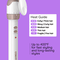 thumbnail image 4 of Conair Double Ceramic Triple Barrel Waver, 3/4 inch Barrels, Rose Gold & White, Gift for Her, 1 Pk, 4 of 9