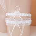 thumbnail image 2 of Wedding Bridal Legs Garter Set Bridal Garters Lace Belt Wine Red, 2 of 5