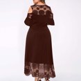 thumbnail image 3 of LSLJS Plus Size Women Sexy Ruffle Strapless Splicing Lace Splicing Short Sleeve Dresses, Plus Size Dress, 3 of 7