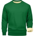 thumbnail image 3 of Penkiiy Chandails Molletonnés Doublés en Sherpa pour Hommes, Chandail en Molleton à Enfiler, Hauts Basiques, Hiver Chaud, Épais, Manches Longues, Col Ras du Cou, Chandail en Molleton m Vert, 3 of 6
