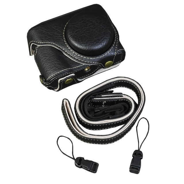GadgetCom Replacement Camera Case Compatible with Panasonic Lumix ZS99 TZ99 , PU Leather Protective Cover Shell With Strap