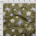 thumbnail image 3 of oneOone Polyester Spandex Olive Green Fabric Sea Craft Projects Decor Fabric Printed By The Yard 56 Inch Wide, 3 of 4