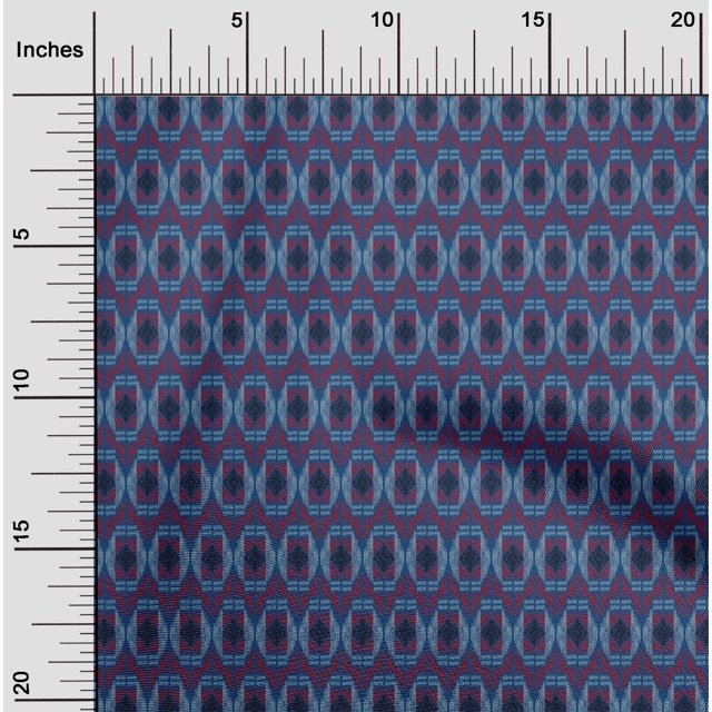 oneOone Cotton Flex Fabric Geometric Ikat Printed Craft Fabric BTY 40 Inch Wide