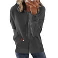 thumbnail image 1 of TIMIFIS Womens Long Sleeve Hooded Sweatshirt Hoodies Zip Up Track Jacket with Pockets-Gray-LFall, 1 of 5