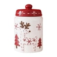 thumbnail image 3 of Tnarru Ceramic Cookie Jar Snack Canister Tea Jar Storage Canister Coffee Container Kitchen Canister Tea Canister for Nuts Loose Tea 12.2cmx12.3cmx19.2cm, 3 of 8