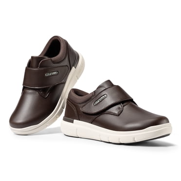 FitVille Chaussures de Marche Larges pour Hommes avec Semelle Intérieure à Noyau de Voûte Plantaire pour Pieds Enflés Chaussures Habillées pour Diabétiques