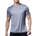 thumbnail image 2 of Men's Short Sleeve T-Shirt Quick Dry Rash Guard Athletic Running Swim Top Tee Performance Water Shirts, 2 of 7