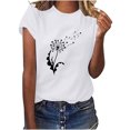 thumbnail image 1 of Pompotops T-Shirt Décontracté pour Femme à Col Rond d'Été Aguichant à Imprimé Coupe Régulière à Manches Courtes pour Femme Liquidation, 1 of 5