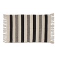 thumbnail image 1 of Design Imports CAMZ12633 Tapis Tissé à la Main 2 x 3 Pi. , Rayures Noires Combo, 1 of 3