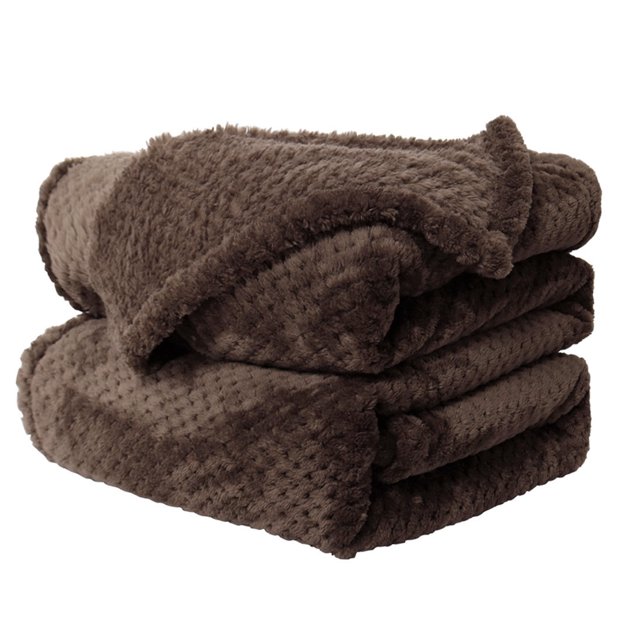 Unique Bargains Couverture de Lit en Molleton de Luxe en Maille Tissée