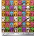 thumbnail image 1 of Soimoi Velvet Fabric Skull Halloween Decor Fabric Printed Yard 58 Inch Wide, 1 of 3