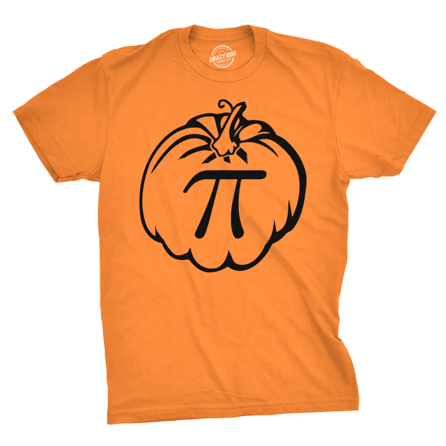 Pumpkin Pi T Shirt Funny Math Shirt Pie Tee Thanksgiving Fall Autumn T Shirt (Orange) - 3XL