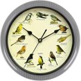 thumbnail image 1 of Singing Wild Bird Wall Clock, Room Decoration, Battery Operated Melody Clock, Gray 25cm, 1 of 7