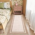 thumbnail image 2 of Bordered Washable Area Rug,Hallway Runner Rug,Washable Rug with Non-Slip Backing Stain Resistant Easy Cleaning Floor Cover for Dining Room, Living Room, Bedroom, 2 of 10