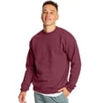 thumbnail image 1 of Hanes Mens EcoSmart Fleece Crewneck Sweatshirt, XL, Maroon, 1 of 2