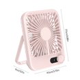 thumbnail image 3 of XYAIYT 2025 New Portable USB Desktop Fan with Digital Display,High Speed Folding Mini Fan for Home and Outdoor Use,Quiet and Rechargeable with Long Battery Life(Pink), 3 of 8