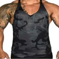 thumbnail image 1 of Mens Gym Vest Racerback Bodybuilding Muscle Stringer Plain Tops, 1 of 5