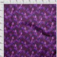 thumbnail image 4 of oneOone Tissu Polyester Spandex Prune Tropical & Oiseau Matériel de Robe Tissu Imprimé Tissu au Mètre 56 Pouces de Large, 4 of 5