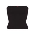 thumbnail image 4 of Fortune Women Tube Tops Shrug Set,Strapless Short Tops+Long Sleeve Cropped Cardigan, 4 of 7