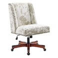 thumbnail image 1 of Linon Chaise de Bureau Rembourrée en Bois Draper, Motif Vache Beige, 1 of 10