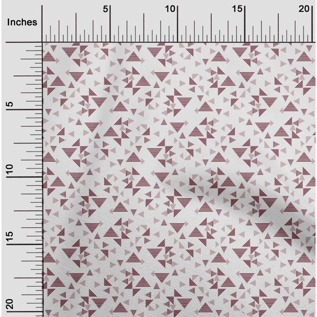 oneOone Cotton Silk Fabric Triangle Geometric Printed Craft Fabric BTY 42 Inch Wide