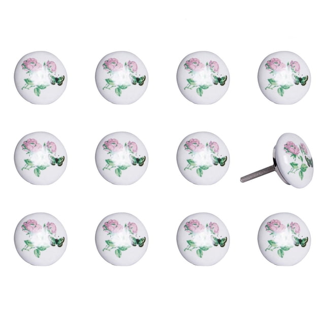 KNOB-IT VINTAGE HANDPAINTED CERAMIC KNOBS (12-Pack) KI1211