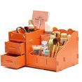 thumbnail image 1 of Makeup Organizer Waterproof Wooden Vanity Organizer Cosmetic Holder with Drawers, 1 of 10