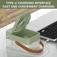 thumbnail image 3 of Feltree Humidifying Double Spray Desktop Fan with USB Charging and Remote Control, Portable Folding Air Cooler for Home Office Outdoor Use, 1200Ah Battery, Night Light and Adjustable Misting, 3 of 7
