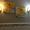 thumbnail image 4 of Gray Yellow Flower Floral Canvas Wall Art Modern Prints, 4 of 7