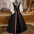 thumbnail image 1 of LSLJS Women Fall Winter Gothic Retro Floral Print Ball Gowns Gowns Two-Piece Dress, Gothic Dress, 1 of 5