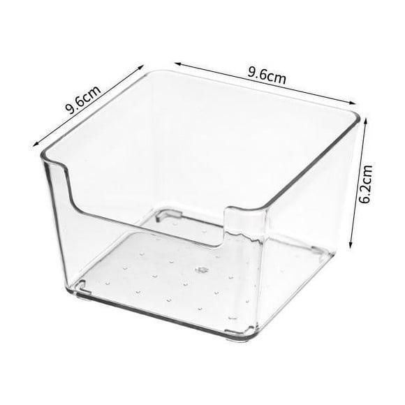 Boîte de Rangement pour Tiroir de Bureau, Cuisine Compartimentée, Couverts, Papeterie Tri Petite Boîte, Cloison en Plastique Transparent pour Animaux