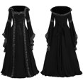 thumbnail image 2 of JUNWELL Liquidation Robes d'Halloween pour Femmes Femmes Automne Hiver Gothique Rétro à Imprimé Floral Robes de Bal Robes Robe, 2 of 5