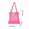 thumbnail image 3 of Linnome Mesh Beach Bag Large Capacity Drawstring Tote for Wet Clothes Towels 13x12.2x8.7in Pink, 3 of 6