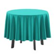thumbnail image 1 of Vargottam Indoor/Outdoor Round Tablecloth 58 Inch Round Tablecloth Waterproof Patio Table Cloths, Spring/Summer Table Covers for Backyard Circular Table/BBQs/Picnic - Turquoise Green, 1 of 7