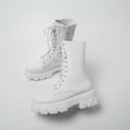 thumbnail image 4 of Kcodviy Bottes pour Femmes Grande Taille Bottes pour Femmes Mi-Hautes à Talon Épais Bout Rond Bottes Courtes de Moto Mi-Hautes pour Femmes Mi-Hautes pour Femmes Mi-Hautes pour Femmes, 4 of 4