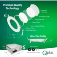 thumbnail image 2 of QPLUS 4Inch LED Recessed Slim Pot Light with Junction Box, 10W (=75W), 750 Lumens, Dimmable, IC Rated, ETL, Energy Star (4CS, 8 Pack), 2 of 5