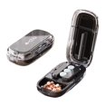 thumbnail image 1 of Compact Jet-Black Pill Splitter and Dispenser with Dual-Split Function and Lock-Buckle Design for Easy Portability, 1 of 6