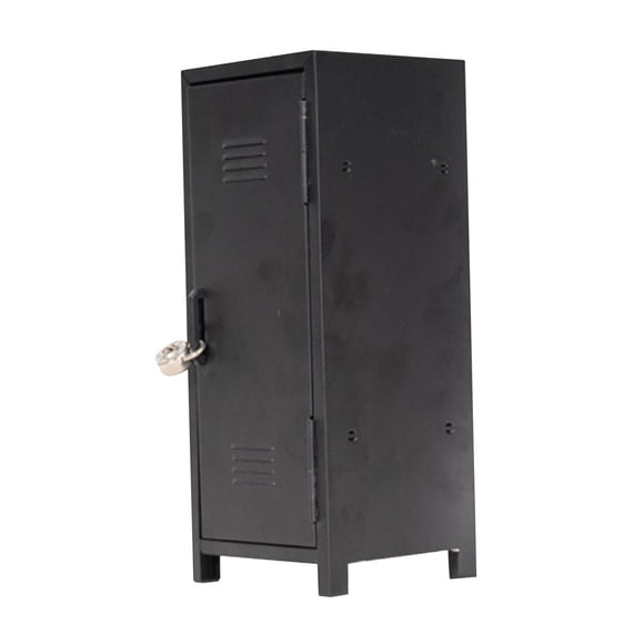 Lipstore Mini Locker Decorative Iron Girls Lockbox for Stationery Jewelry Living Room black