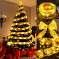thumbnail image 2 of relayinert Festive Ring Light Brilliant Lighting For Christmas Decoration Different Length White/Red Ribbon 5m+50 lights 1Set, 2 of 6