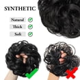 thumbnail image 2 of Nvzi-c Chignon Désordonné Pièce de Cheveux Ondulée Bouclée pour Femmes Chignon avec Bande Élastique Chouchous Extensibles Queue de Cheval Chignon pour Femmes, Doré Blanc, 2 of 2
