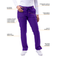 thumbnail image 4 of Adar Pro Sarraus pour Femmes - Pantalon de Sarrau de Yoga à Jambe Étroite, 4 of 8