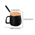 thumbnail image 3 of Fwttom Home Decor Coffee Cup Gift Couple Mug Ceramic Big Belly Cup Set with Lid Coffee Mug Originality Cup Concise Style, 3 of 6