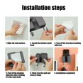 thumbnail image 4 of Slim Wall Mounted Phone Holder, Compact Storage Rack for Remote Controls, 10x11.5x2.5cm, White/Gray, 4 of 6