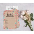 thumbnail image 4 of Inkdotpot Scramble Bridal ShowerGameCards Rustic Kraft FloralParty Wedding Supplies 50-Pack Wedding Word, 4 of 7