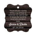 thumbnail image 1 of Darling Souvenir Custom Wedding Thank You Message Gift Tags Personalized Party Favor Hang Paper Tags-Dark Wood-50 Tags, 1 of 1