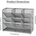 thumbnail image 3 of Mesh Desk Organiser,Multi-Functional Pen Holder,Desktop Stationary Organiser, Pen Storage Rack for School Home Office Supplies, 3 of 7